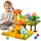 Fygurso Marble Runs For Kids 4-8, Dinosaur Toys, Montessori Learning Stem Building Toys With 4 Race Track, Compatible With All M