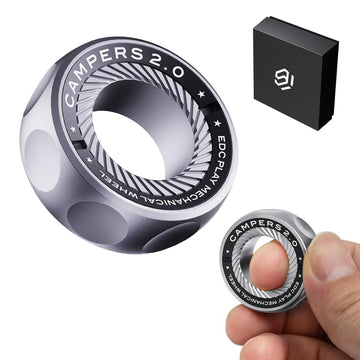 Fidget Spinner For Stress Relief - Diy Magnetic Fidget Ring With Engaging Sounds, Edc Stainless Steel Toys For Adults & Teens, P