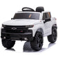 Kidzone 12V Battery Powered Licensed Chevrolet Silverado Trail Boss Lt Kids Ride On Truck Car Electric Vehicle Jeep With Remote Control, Mp3, Led Lights - White