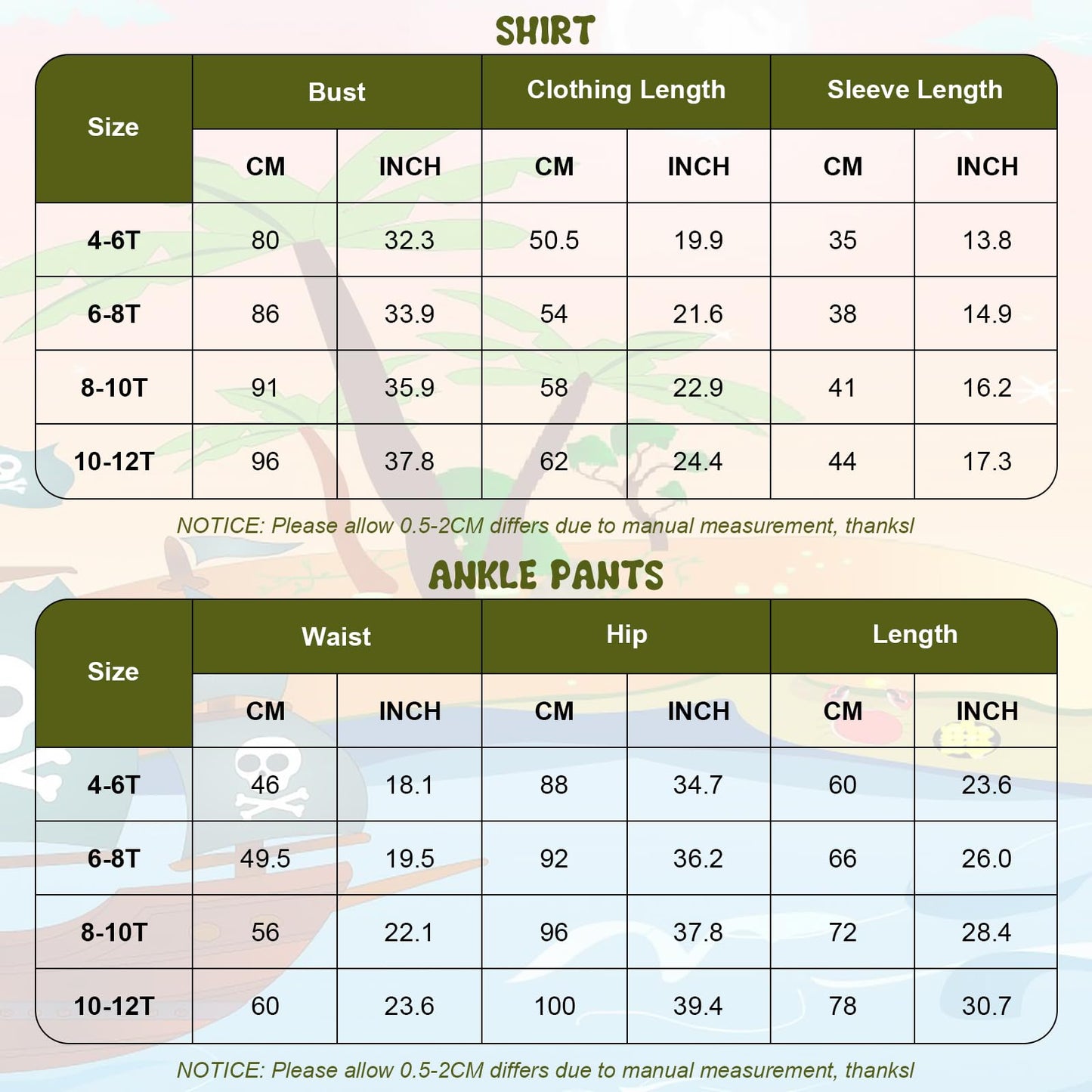 Prebene Boys Medieval Pirate Set Shirt & Ankle Pants Kids Renaissance Halloween Costume Scottish Jacobite Tops and Trousers (Gre