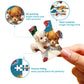 2 Pack 300 Piece Puzzle for Adults,Cute Dogs Cats Jigsaw Puzzle for Adults Teens,Large Piece Puzzle for Kids Ages 8-10 10-12,Glo