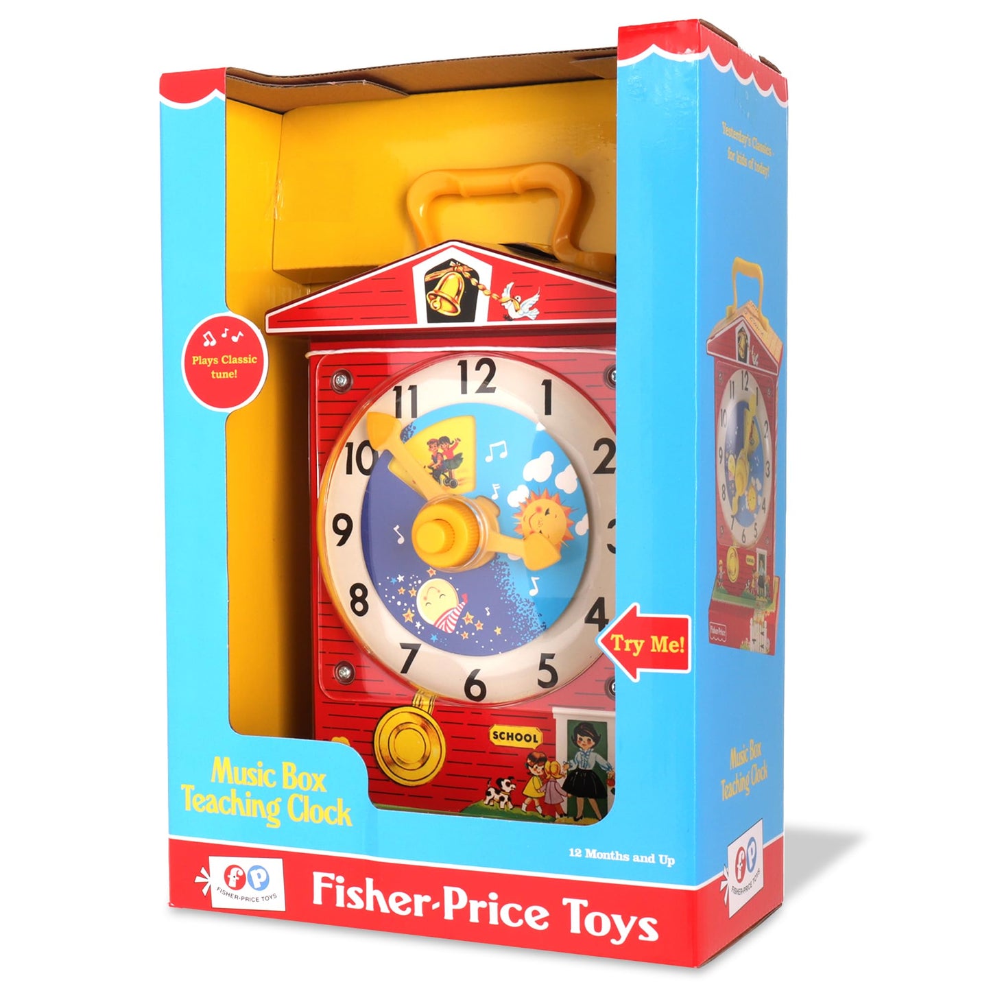 Basic Fun Fisher Price Classic Teaching Clock - Plastic, Model 1698, 1 EA