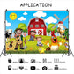 Yriowmi Farm Animals Theme Party Decorations,Children'S Birthday Party Background Fabric,Farm Animal Background Photo Banner,7 X