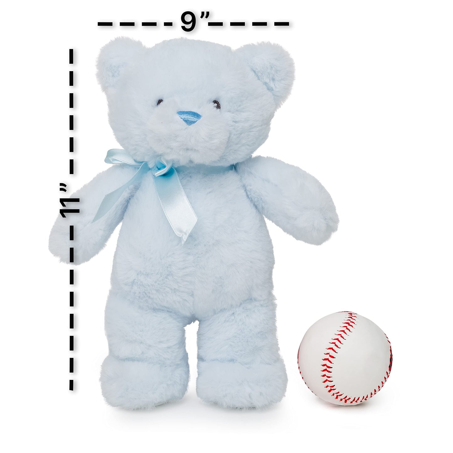 Jolitee My First Bear Stuffed Animal - Blue Plush Bear 10''