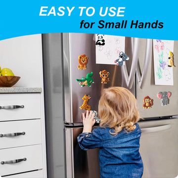 Fridge Magnets For Toddlers - Cute Animal Magnets For Kids - Toddler Magnets For Refrigerator - Magnetic Animals For Fridge - Ru