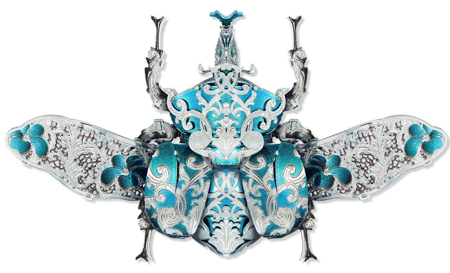Piececool 3D Metal Puzzles For Adults, Rhinoceros Beetle 3D Model Building Kits Insect Themed Brooch Assembling Diy Crafts Creative Birthday Gifts,22Pcs