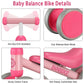 Baby Balance Bike Toys For 12-36 Months Kids Toy Boy And Girls Gifts Toddler Best First Birthday Gift Children Walker No Pedal Infant 4 Wheels Bicycle (Classic, Rose Red)
