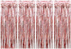 PRVV Pack of 4 Pcs, 3 x 6 feet Each, Rose Gold Foil Fringe Tinsel Metallic Backdrop Curtains for Birthday Decoration Wedding Eng