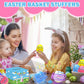Easter Basket Stuffers Fillers For Toddlers 6 Pack,Light Up Easter Egg Spinning Top Toys With Music For Kids, Goodie Gift Bag St