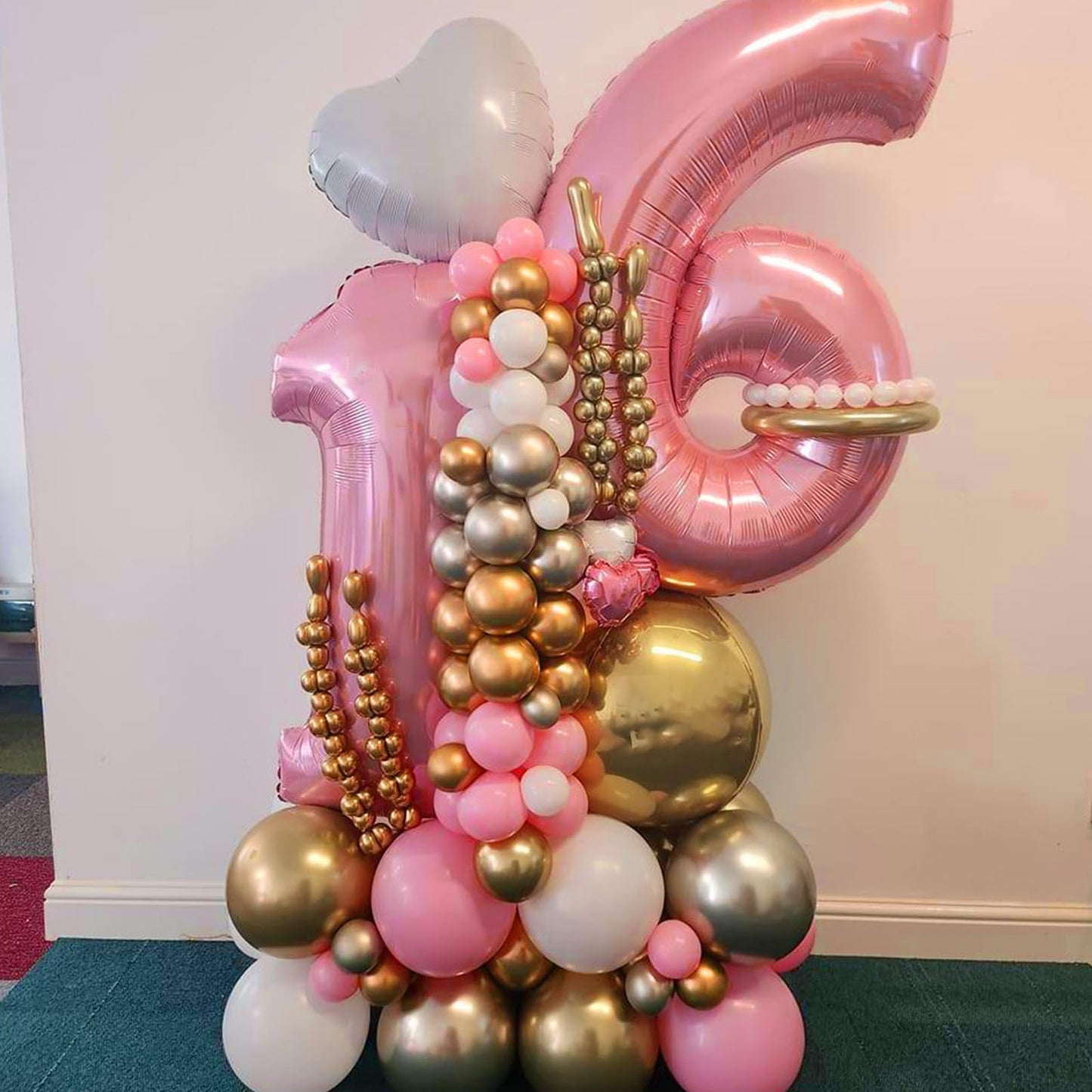 40 Inch Pink Number 8 Balloons, Large Balloon Number Foil Number Balloons, Light Pink 8th Foil Birthday Balloon for Girls Birthd