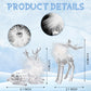 Queekay 2 Pcs Acrylic Christmas Reindeer Ornaments Clear Deer Figurine And Reindeer Table Top Decorations Holiday Table Centerpi