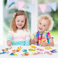 Acsaummy Diamond Art Stickers, 60Pcs Animals Diamond Arts Paintings Stickers Kits For Kids 5D Diy Diamond Dots Painting Self-Adh