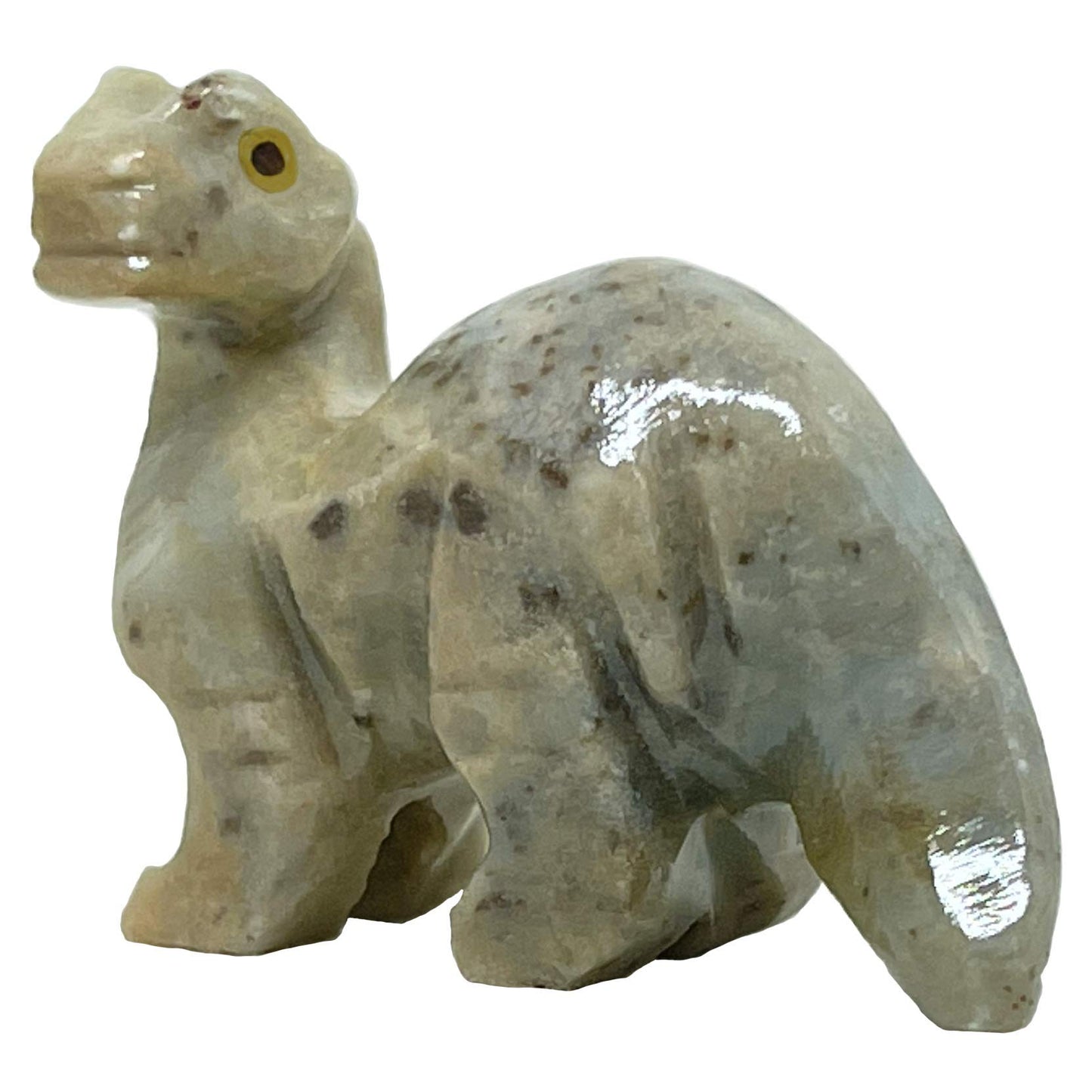 Nelson Creations, Llc 1.5 Inch Brontosaurus Dinosaur Hand-Carved Soapstone Animal Totem Figurine