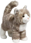 Douglas Gray Tabby Cat Plush Stuffed Animal - 12" Tall Soft Plush Toy, Model 1866