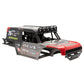 MEUS RACING MB24 SCX24 Body 5.2in 132MM Body Shell ABS+Nylon Carbon Fiber Chassis for 1/24 Axial SCX24 Bronco JLU B-17 C10(Red)