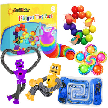 Dr.Kbder Sensory Toys For Autistic Children Set, Autism Fidget Toys Pack Calm Down Travel Essential Toys For Kid Toddler Age 1 2 3 4 5 Years, Adhd Stress Anxiety Christmas Stuffer For Kids Boys Girls