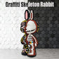 HONLANCH Micro Building Blocks Set - Animal Graffiti Skeleton Rabbit, 8000PCS, 21.6 inches, Plastic, Model MP8003, Gift for All Ages