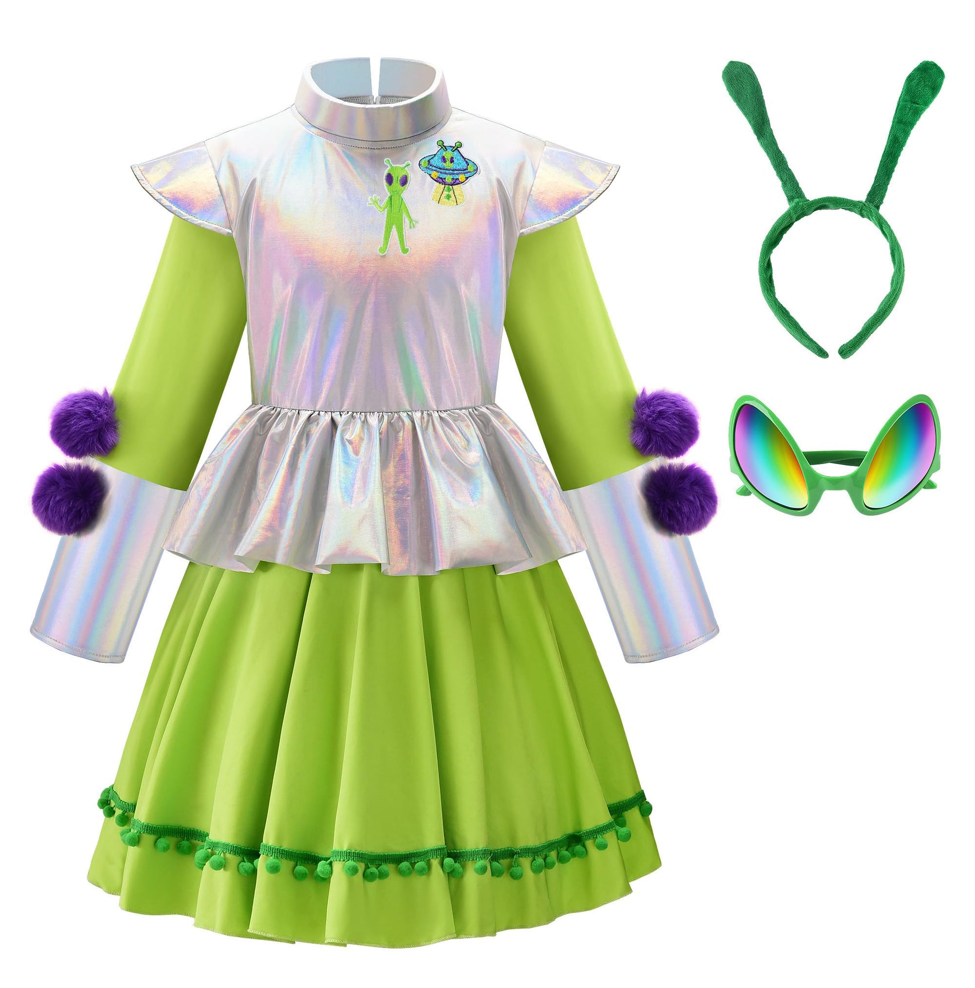 ReliBeauty Alien Costume for Girls Costume Kids Halloween Toddler