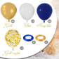Neburora Navy Blue And Gold Confetti Balloons 60Pcs 12Inch Party Balloons Kit For Birthday Party Wedding Graduation Holiday Cele