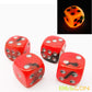 Bescon Two Tone Glowing Dice D6 16Mm 12Pcs Set Hot Rocks, 16Mm Six Sided Die (12) Block Of Glowing Dice