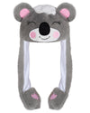 YOYTOO Plush Novelty Animal Hat with Ears Moving Jumping Pop Up Beating Plush Dress Up, One Size Fits All Adults & Children (Koa