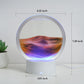 Kpnuwn Moving Sand Art Liquid Motion, 3D Deep Sea Sandscape Color Quicksand Decor, Round Glass Moving Sand Art Picture Relaxing