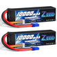 Zeee 4S Lipo Battery 10000mAh 14.8V 120C with EC5 Connector Soft Case RC Battery Compatible with Xmaxx RC Car Truck Tank Racing 
