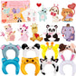 Valentines Day Cards For Kids - 28 Valentine Cards + 28 Inflatable Animal Headbands + 28 Gift Envelopes & Tattoos, Animal Greeti
