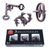 Brain Teaser Puzzle for mature-themeds Puzzles Metal Hole Lock mature-themed Educational Toy Jigsaw IQ Puzzle (Ferrous)