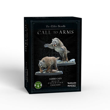 Modiphius: The Elder Scrolls: Call To Arms: Sabre Cats - 2 Miniatures, 32Mm Multi-Part Resin Unpainted Figures, Tabletop Rpg, Sc