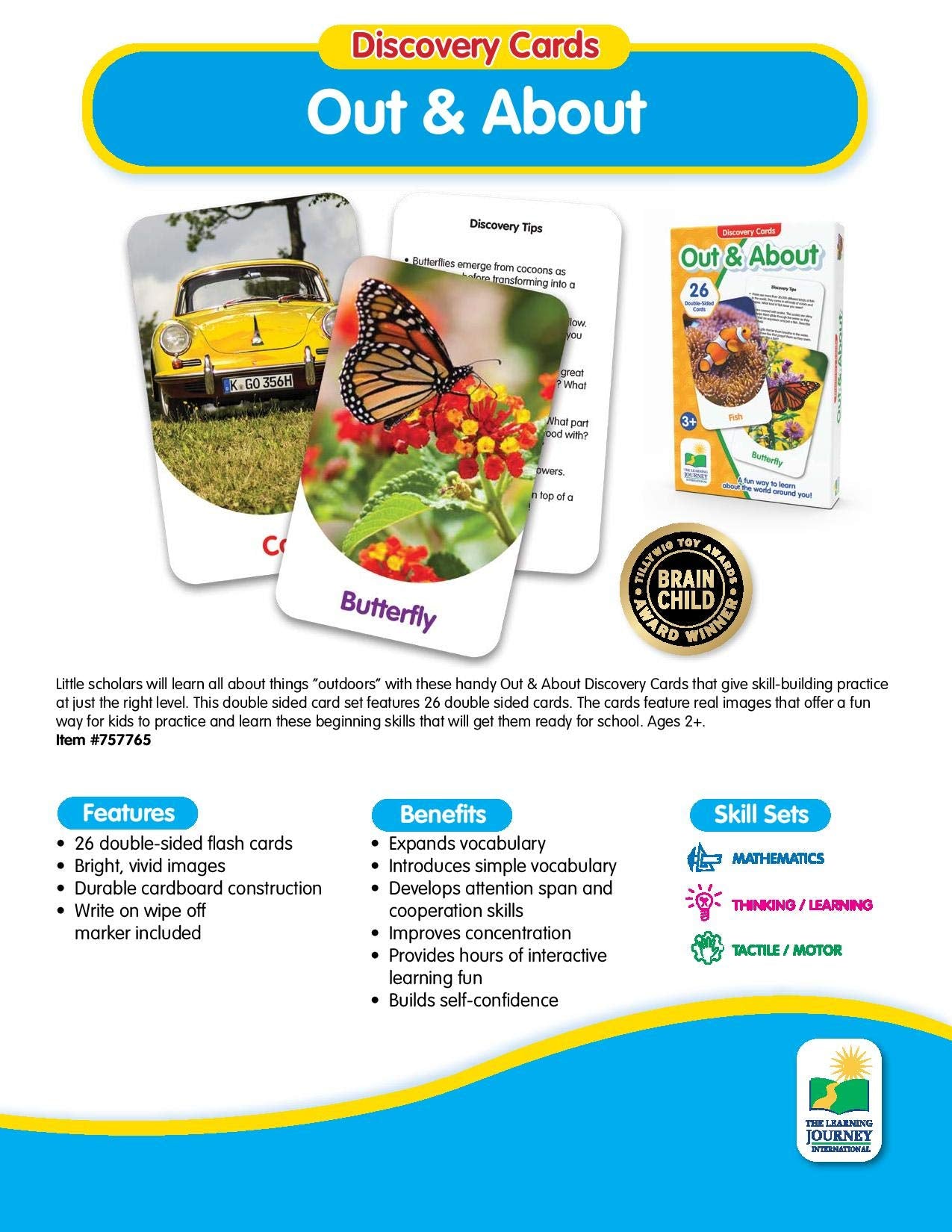 The Learning Journey Discovery Cards - Out & About - Toddler Toys & Gifts For Boys & Girls Ages 2 Years And Up - Mind Building Educational Learning Tool, Multi