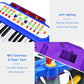 Honey Joy 37-Key Toy Piano Keyboard, Electronic Keyboard With Microphone, Stool, Teaching Functions, Record And Playback, Educational Instrument For Kids And Toddlers (Blue)