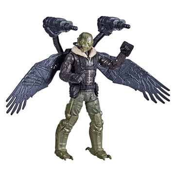 Spider-Man Marvel 6-Inch Deluxe Wing Blast Marvel'S Vulture, Movie-Inspired Action Figure Toy, Blasts Included Projectiles, Ages