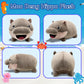 Acgtrick Cute Moo Deng Hippo Plush Pygmy Hippo Plushie Toy Soft Moodeng Hippo Stuffed Animals For Fans Gift Moo Deng Hippopotamu