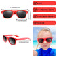 Miahart 12 Pack Kids Party Sunglasses Bulk Summer Party Favors Retro Glasses For Boys And Girls Birthday Party Supplies, Red
