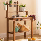 Robud Mud Kitchen For Kids Outdoor, Wooden Outdoor Play Kitchen, Kids Mud Kitchen With Removable Sink & Faucet, Monteeori Toys F