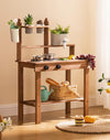 Robud Mud Kitchen For Kids Outdoor, Wooden Outdoor Play Kitchen, Kids Mud Kitchen With Removable Sink & Faucet, Monteeori Toys F