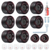 Patikil 8 Pack Roller Skate Wheels Outdoor 58Mmx32Mm Quad Roller Skate Wheels With Abec-9 Bearing, 82A Pu Roller Wheels & 2 Toe