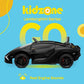 Kidzone Kids Electric Ride On 12V Licensed Lamborghini Sian Roadster Battery Powered Sports Car Toy With 2 Speeds, Parent Control, Sound System, Led Headlights & Hydraulic Doors - Black