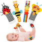 Infinno Baby Wrist Rattle Socks And Foot Finder Set, Perfect Baby Toys For 0-12 Months Newborn Boys And Girls As Baby Shower Gif