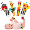 Infinno Baby Wrist Rattle Socks And Foot Finder Set, Perfect Baby Toys For 0-12 Months Newborn Boys And Girls As Baby Shower Gif