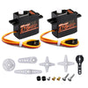 Dspower 2Pcs 17G Rc Micro Servo, Waterproof Rc Mini Digital Servo Motor With 25T Servo Horn For 1/18 1/16 1/14 Rc Car Tank Boat