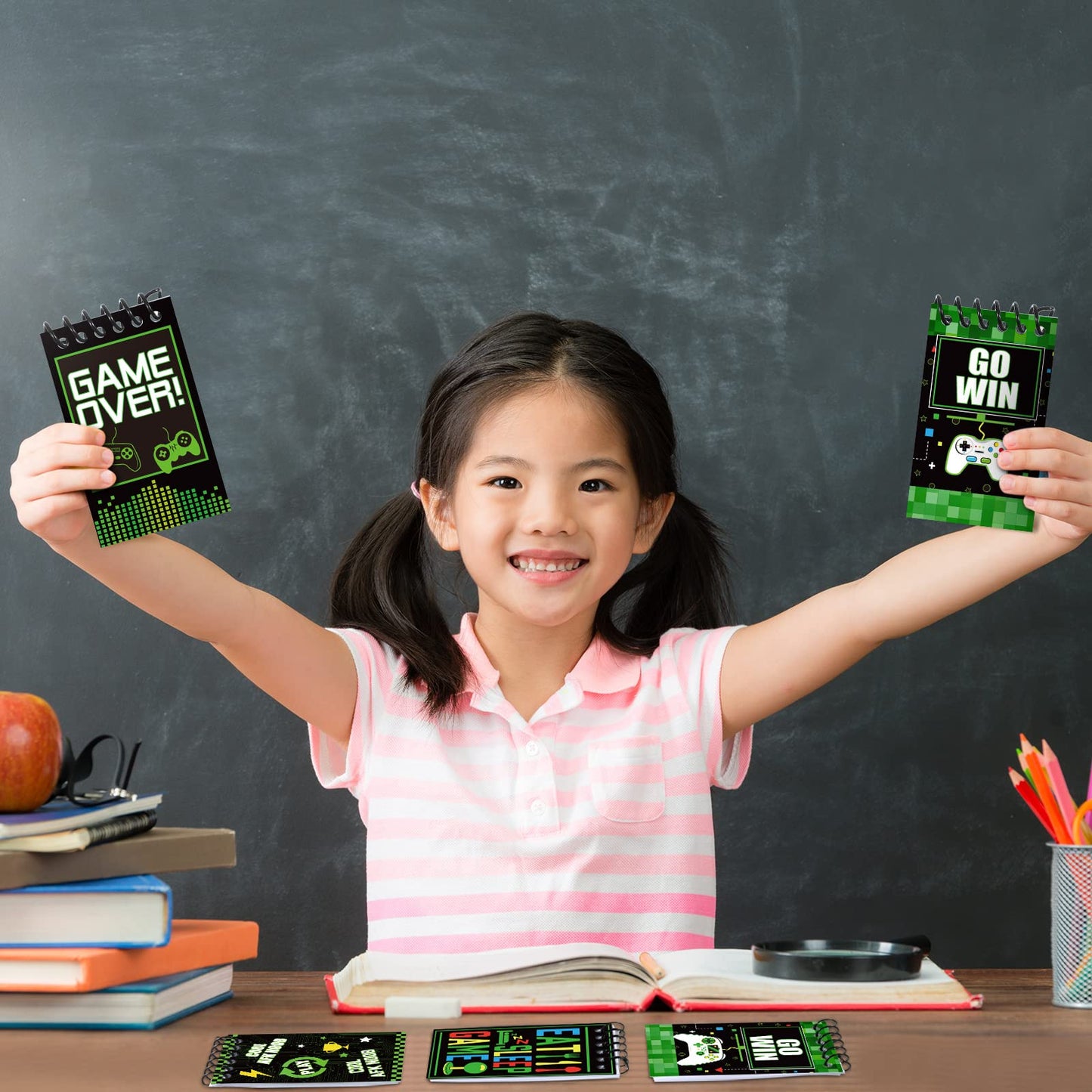 Marspark 24 Pieces Video Game Party Favors Gaming Mini Notepads Gamer Video Gamer Favors Gaming Notepad Gaming Party Supplies Bu