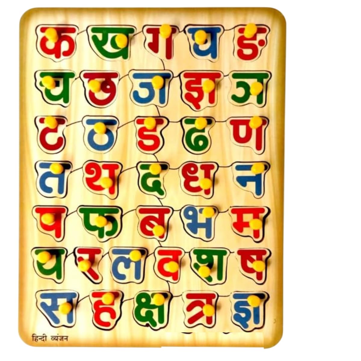 RPC99 Wooden Puzzle Toys for Kids 2+ Jigsaw Baby Learning Educational Toys for 2 Board Game Hindi Barakhadi (Hindi Alphabets)