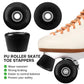 Nezylaf 8 Pack 32 x 58  82A Quad Roller Skate Wheels with Bearing Installed and 2 Toe Stoppers for Double Row Skating Replacment Accessories Suitable for Outdoor or Indoor
