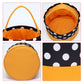 Leziazany Halloween Trick or Treat Bag Halloween Candy Bucket Fabric Tote Gift Candy Bag Candy Polka Dot Skull Pumpkin Stripe Ha