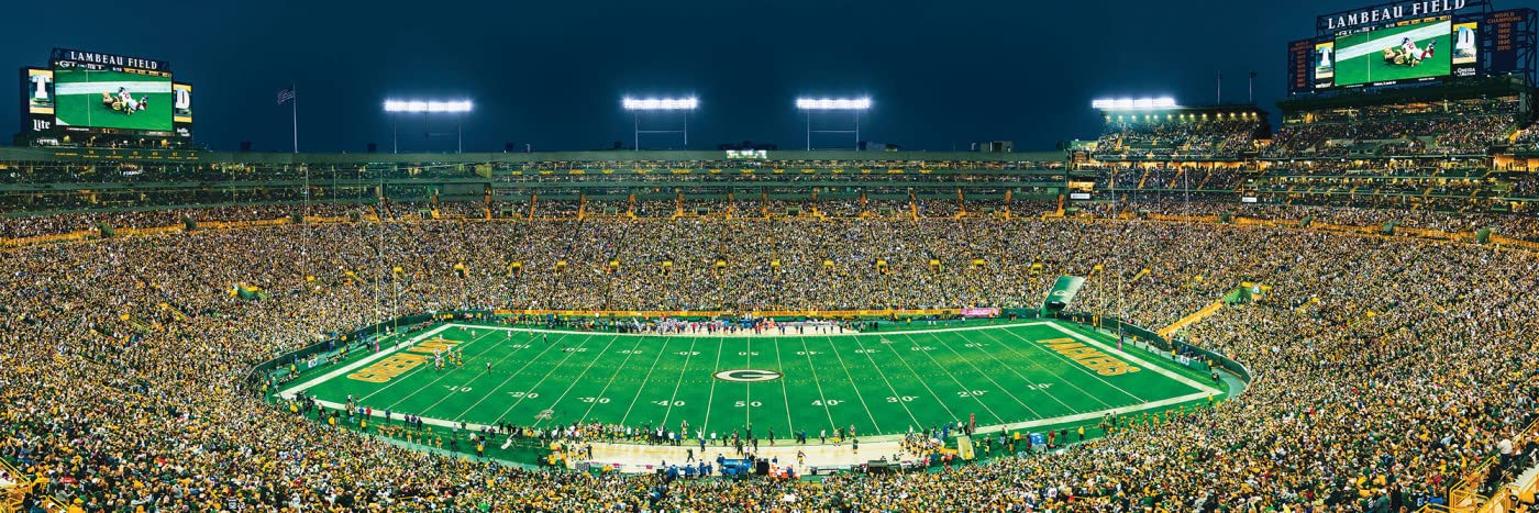 Masterpieces 1000 Piece Sports Jigsaw Puzzle - Nfl Green Bay Packers Center View Panoramic - 13'X39'