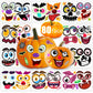 80 Packs Halloween Pumpkin Decorating Kit, Make Pumpkin Face Stickers In 20 Designs, Halloween Stickers For Kids Halloween Party