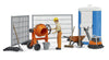 Bruder bworld 62008 Construction Set - Mixer, Railings, Figure, Plastic, Grey