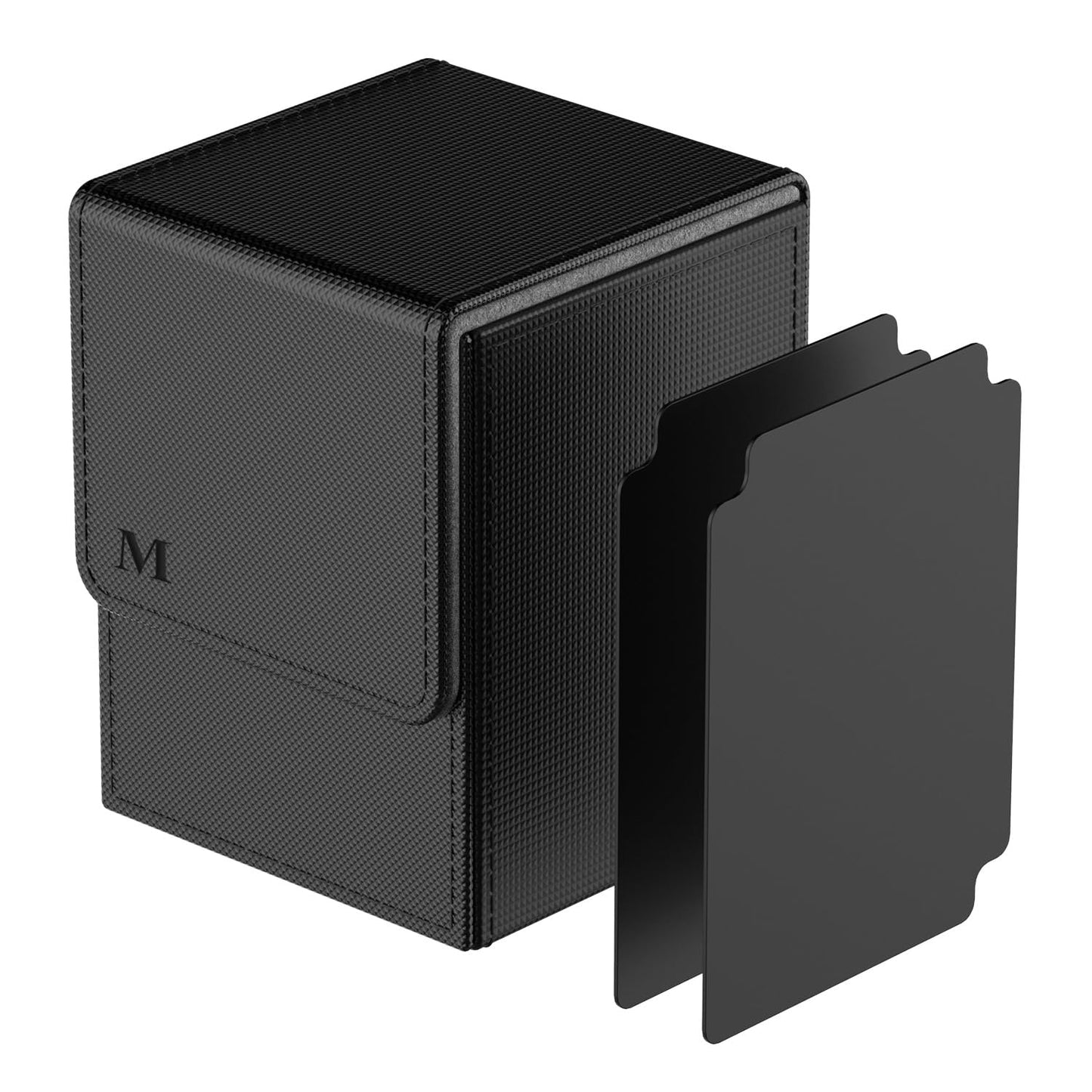 Mixpoet Deck Box Compatible With Mtg Cards, Trading Card Case With 2 Dividers Per Holder, Large Size For 100+ Cards (Marvelous-Black)